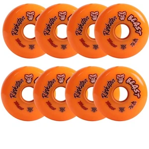 Rink Rat Roller Hockey Wheels Rinkster Beast XX Grip Orange 8-Pack - Picture 1 of 14