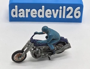 Vintage 1971 HOT WHEELS RRRumblers Road Hog Dark Blue Motorcycle Loose Diecast - Picture 1 of 18
