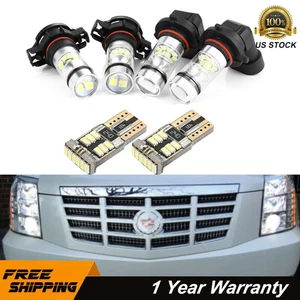 6x White LED Fog Driving DRL Light Bulbs Combo For 2007-2014 Cadillac Escalade - Picture 1 of 11