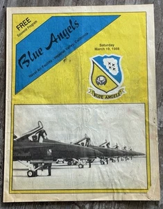 Vintage 1988 BLUE ANGELS Air Show Program Naval Air Facility Imperial Valley CA - Foto 1 di 4