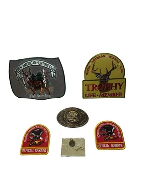 Vintage North American Hunting Club Qty4 Patches, Life Member Trophy Patch, Buck - Image 1 of 4