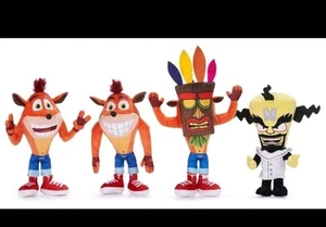Juego de 4 x Peluche Crash Bandicoot 13" 25 Aniversario Coleccionable Nuevo Con Etiquetas - Imagen 1 de 6