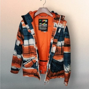 Billabong 16 Y Ski Snowboard Puffer Coat Jacket All Over Print Multicolor - Picture 1 of 9