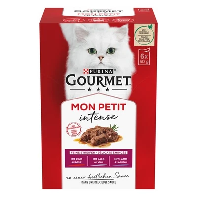 GOURMET Mon Petit Katzenfutter nass, Fleisch Sorten-Mix (6 x 50g) - Bild 1 von 4