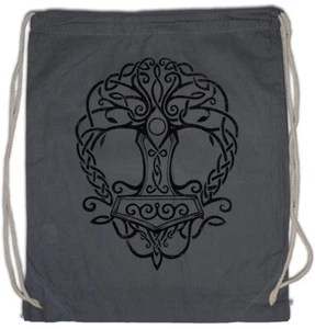 YGGDRASIL MJÖLNIR Turnbeutel Tree of Life Walhall Walhalla Ravens Odin - Picture 1 of 1