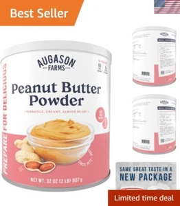 All-Natural Peanut Butter Powder in 2 lbs Can - Perfect for Fitness - Picture 1 of 12