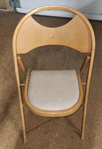 Vintage Chair Folding Louis Rastetter & Sons Solid Kumfort Fort Wayne Ind Cover