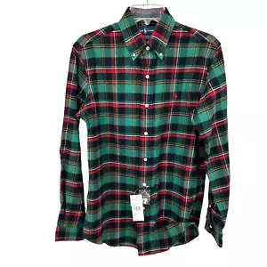 Ralph Lauren Custom Fit Mens Flannel Shirt Size Small Tartan Plaid NWT New - Picture 1 of 15