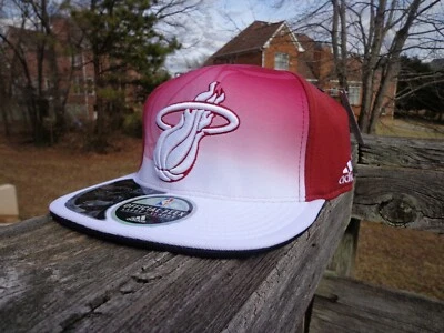 Miami Heat flex шляпа размер большой/XL - NBA Adidas плоские поля - Изображение 1 из 4