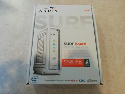 ARRIS SURFBOARD DOCSIS 3.0 CABEL MODEM SB6190 WHITE - Image 1 of 4