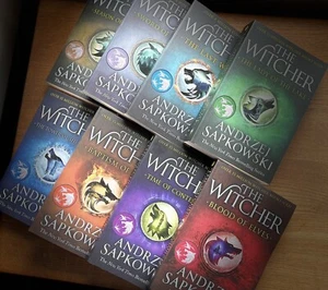 The Witcher cover netflix logo Glossy STICKERS -not books Andrzej Sapkowski