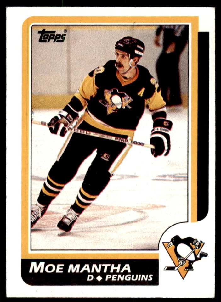 1986-87 TOPPS MOE MANTHA . PITTSBURGH PENGUINS #45 - Image 1 of 2