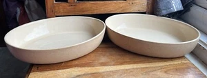 Pair Of Denby Stoneware Oval Oven Baking Casserole Serving Dishes - Picture 1 of 5