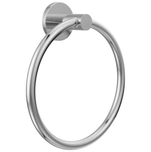 Wall Mounted Towel Ring Stainless Steel Chrome Bathroom Round Towel Rack Holder - Picture 1 of 4