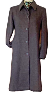 Maxi Abrigo Largo de Lana Steve By Searle Mujer Gris Carbón SB Talla 2 - Imagen 1 de 11