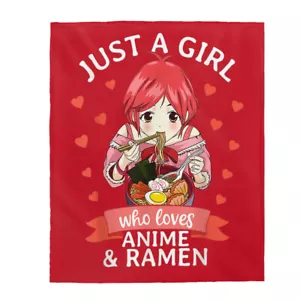 Adorable Kawaii Otaku Japón Kanji Ramen Anime Otaku Manga Hentai Regalo Manta de Peluche - Imagen 1 de 7
