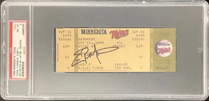 Eric Milton Signed Full Ticket 9/11/99 No Hitter Autograph PSA/DNA Tix NM-MT 8 - Picture 1 of 4