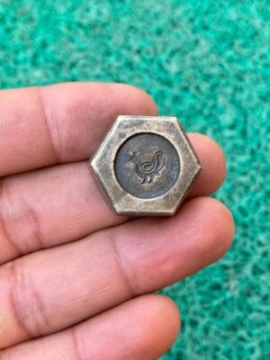 Vintage Old Bronze Hand Carved Bird Figure Jewelry Making Mold Die Collectible - Image 1 of 4