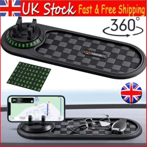Multifunctional Car Anti-Slip Mat Rotatable Car Dashboard Pad Phone Holder NBL - Picture 1 of 17