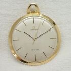 OMEGA DE VILLE Pocket Watch Manual Cal.601 Silver dial Gold plated 