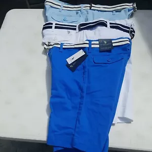 US POLO ASSN HARTFORD pantaloncino uomo elasticizzato attivo taglia 30-44 bianco blu lite blue - Foto 1 di 10