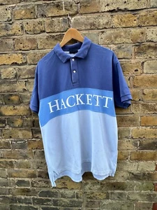 HACKETT Mens Polo Shirt Large Short Sleeve Cotton Vintage Regular Fit 90s - Picture 1 of 6