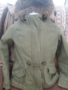 Sebby Damen Größe Small Kunstfellbesatz Kapuze Jacke Sherpa gefüttert Parka Mantel  - Bild 1 von 4