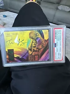 2018 Trae Young Auto Court Kings Jade RARE POP 2 One Higher Rookie FP-TYG PSA 8 - Picture 1 of 2