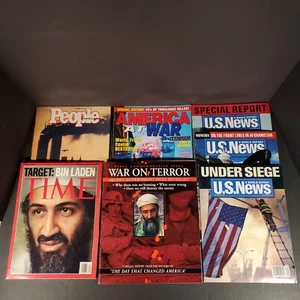 2001 TIME MAGAZINE GEORGE W. BUSH 911 PEOPLE U.S. NEWS War on Terror Lot of 7 - Picture 1 of 15