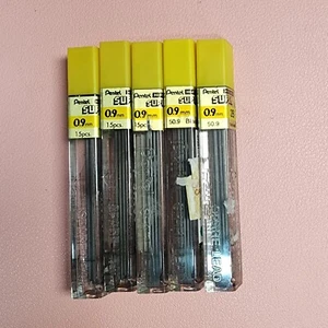 LOT 5 Pentel Vintage Lead HB Spare Lead 0.9mm Hi-Polymer Refill Lead 15/tube - Picture 1 of 1
