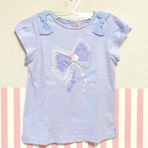Mezzo Piano No Sleeve T-shirt Tops Blue Ribbon Pearl Frill Approx .H 140cm Rare - Picture 1 of 24