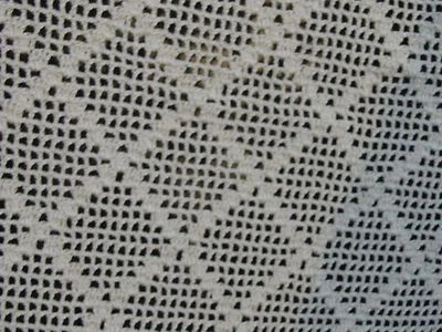 Handmade big knitted crochet lace table runner 180 x 140cm  never used !!! - Image 1 of 4