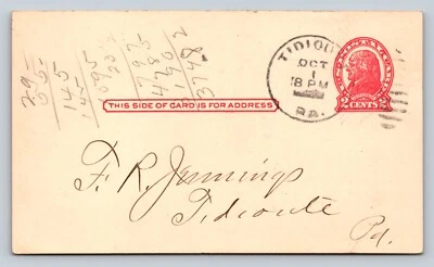 1917 UX29 US Postal Card Jefferson Red 2c TIDIOUTE PA 'Gasoline Drums' Order - Image 1 of 3