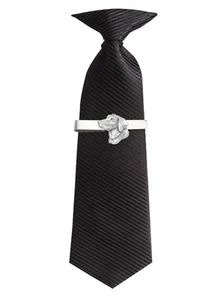 A23 kleiner Labrador’s Head feines englisches Zinn auf Krokodil Krawattenklammer 4 cm - Bild 1 von 2