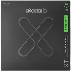D'Addario XTAPB1670 Phosphor Bronze Baritone Acoustic Guitar Strings 16-70 - Picture 1 of 3