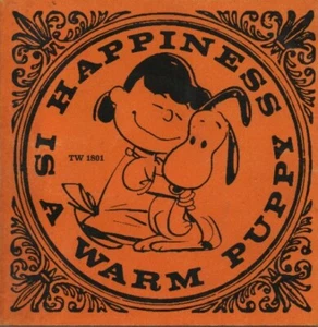 "Happiness is a Warm Puppy" by Charles M. Schulz Peanuts Scholastic Vintage 1970 - Picture 1 of 3