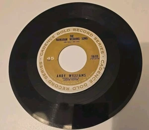 ANDY WILLIAMS 45rpm THE HAWAIIAN WEDDING SONG & LONELY STREET CADENCE 1610 - Picture 1 of 2