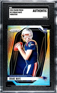 2024 Panini Prizm Drake Maye Silver Variation SGC AUTH - Picture 1 of 2