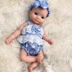 11 Inch Silicone Baby Dolls,Solid Full Body Silicone Real Baby Dolls That Loo... - Picture 1 of 8