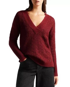 Ted Baker Jackeiy V Neck Sweater Size 3 MSRP: $260.00 - Picture 1 of 5