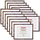 8.5x11 Picture Frame Brown 15 Pack, Display 8.5x11 Certificate with Mat or 11...