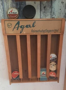 Agal Schuhputz Holzregal original 51 cm x 42 cm mit Zubehör - Bild 1 von 7
