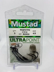 Mustad Ultra Point Weighted Grip Pick Size Free Ship 38101w18 38101w116 38101w18 - Picture 1 of 3