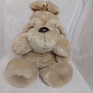 Peluche cane Shar Pei 19" vintage 1984 Commonwealth grande pulito morbido - Foto 1 di 18
