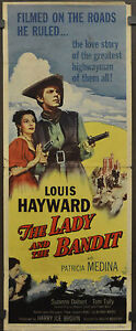 LADY AND THE BANDIT 1951 ORIG 14X36 MOVIE POSTER LOUIS HAYWARD PATRICIA MEDINA