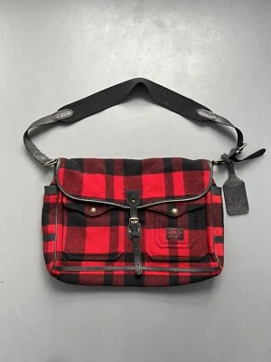 Винтажная сумка через плечо Ralph Lauren 100% шерсть буйвол в клетку RLPC 13x21 - Изображение 1 из 4