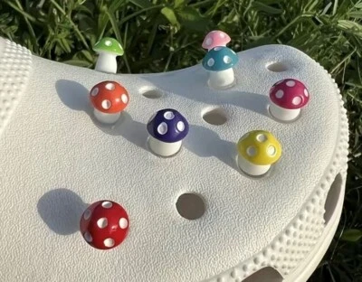 jibbitz fits croc shoe charms uk toadstool mushroom garden fairy