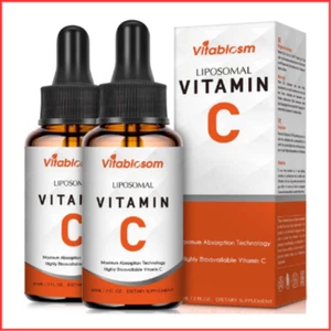 LIPOSOMAL VITAMIN C Liquid for Adults Immune System 2000mg 60ml 2 Pack ENVYCURE - Picture 1 of 8