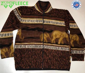 ZooFleece Elephant Safari Jacket Thermal Coat Sweatshirt Unisex Sweater S-3X - Picture 1 of 7