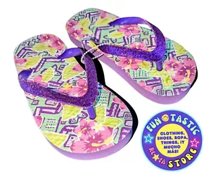Chanclas NIÑAS DISEÑO FLORAL MULTICOLOR. Goma talla 10-11. Brillo - Imagen 1 de 3